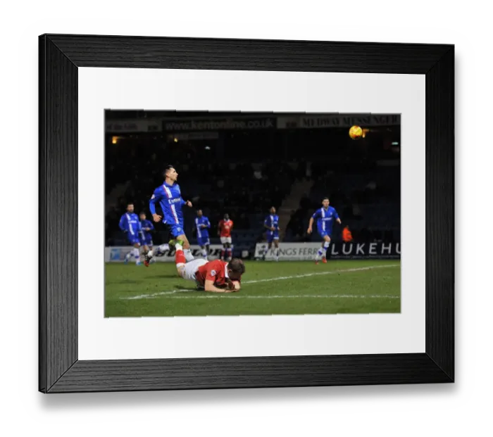 Framed Print : Matt Smith Scores Brace: Bristol City's Johnstone's Paint Trophy Victory Over Gillingham Framed Print : Matt Smith Scores Brace: Bristol City's Johnstone's Paint Trophy Victory Over Gillingham
