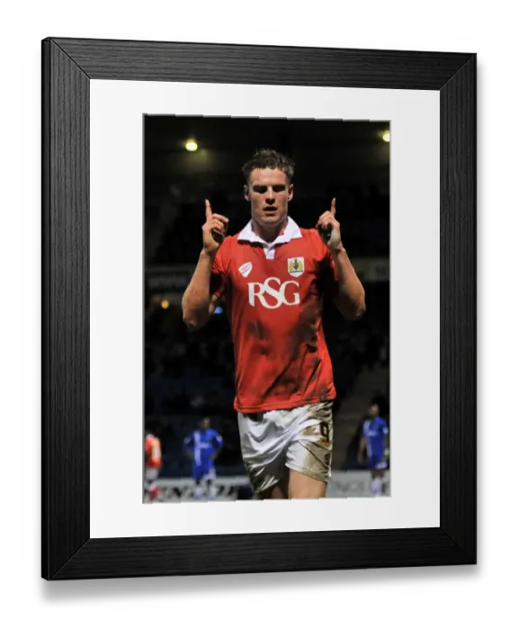 Framed Print : Bristol City's Matt Smith Scores Second Goal in Johnstone's Paint Trophy Area Final against Gillingham Framed Print : Bristol City's Matt Smith Scores Second Goal in Johnstone's Paint Trophy Area Final against Gillingham