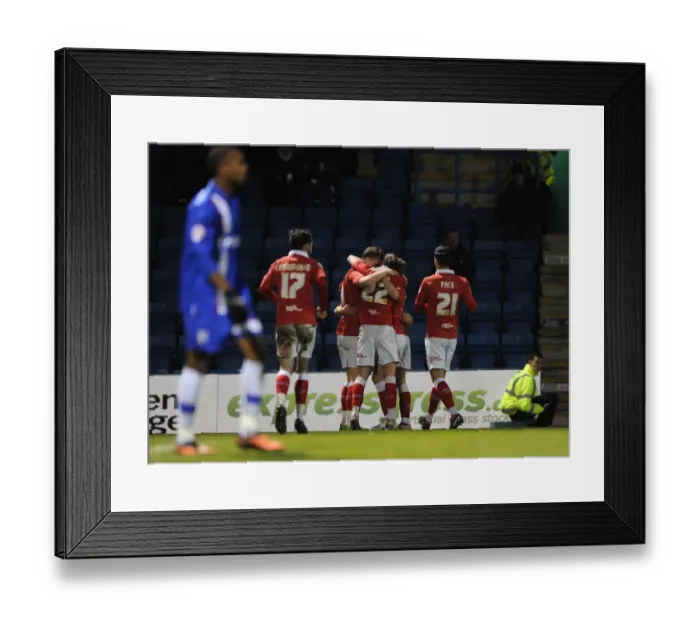 Framed Print : Bristol City's Matt Smith Scores Hat-trick in Johnstone's Paint Trophy Area Final Against Gillingham Framed Print : Bristol City's Matt Smith Scores Hat-trick in Johnstone's Paint Trophy Area Final Against Gillingham