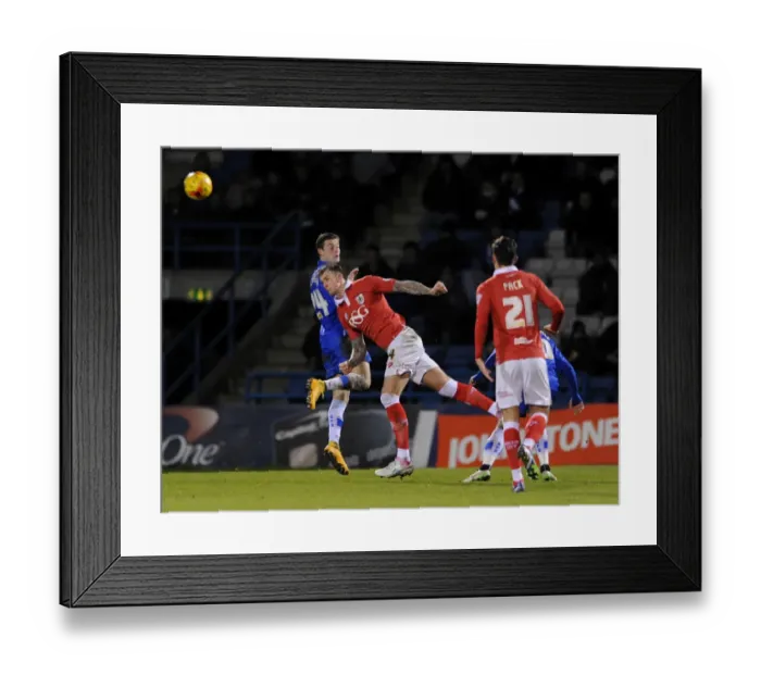 Framed Print : Aden Flint vs Ben Dickenson: Intense Header Battle in Gillingham v Bristol City (JPT Area Final, 2015) Framed Print : Aden Flint vs Ben Dickenson: Intense Header Battle in Gillingham v Bristol City (JPT Area Final, 2015)