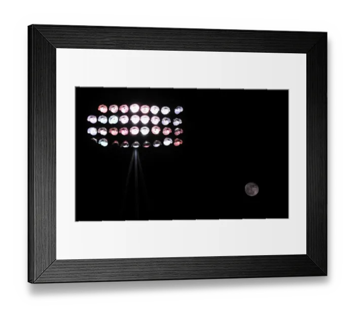 Framed Print : Full Moon Rises over Priestfield Stadium: Gillingham vs. Bristol City, Johnstone's Paint Trophy Area Final