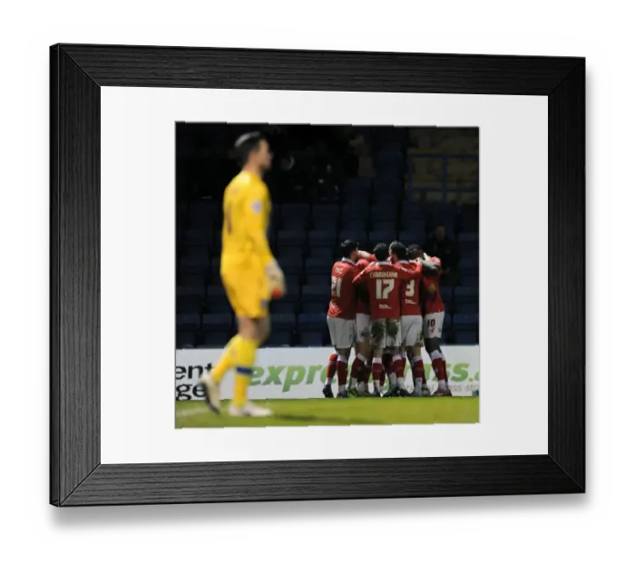 Framed Print : Bristol City's Matt Smith Celebrates Goal in Johnstone's Paint Trophy Area Final vs. Gillingham Framed Print : Bristol City's Matt Smith Celebrates Goal in Johnstone's Paint Trophy Area Final vs. Gillingham