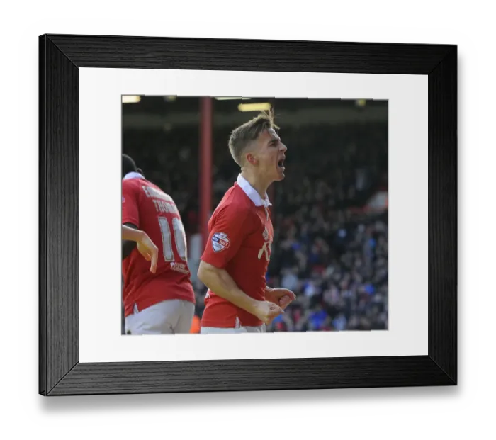 Framed Print : Bristol City's Joe Bryan Celebrates Goal Against Notts County, Sky Bet League One, Ashton Gate Framed Print : Bristol City's Joe Bryan Celebrates Goal Against Notts County, Sky Bet League One, Ashton Gate
