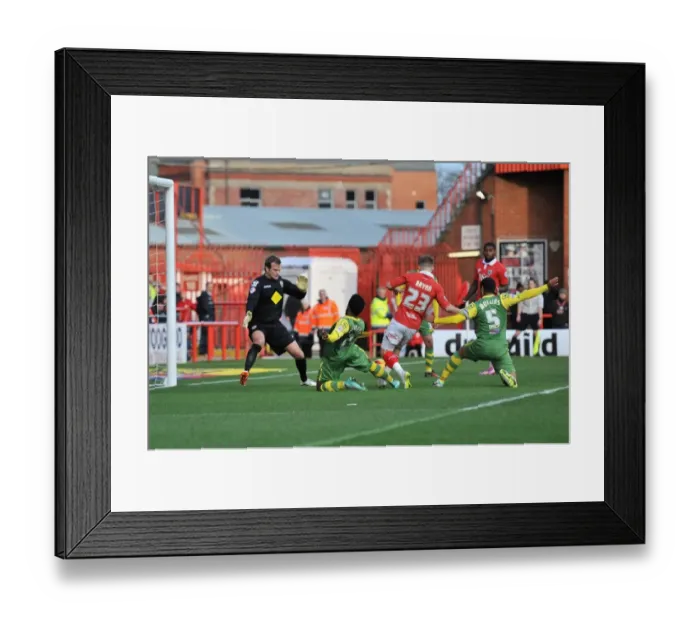 Framed Print : Bristol City's Joe Bryan Scores Opening Goal Against Notts County, Sky Bet League One, Ashton Gate Framed Print : Bristol City's Joe Bryan Scores Opening Goal Against Notts County, Sky Bet League One, Ashton Gate