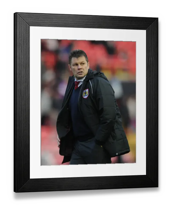 Framed Print : Steve Cotterill Leads Bristol City Against Notts County, Sky Bet League One, 2015