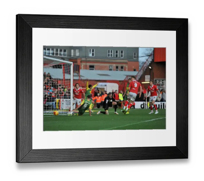 Framed Print : Bristol City Leads 2-0: Matt Smith's Goal Against Notts County at Ashton Gate, Sky Bet League One