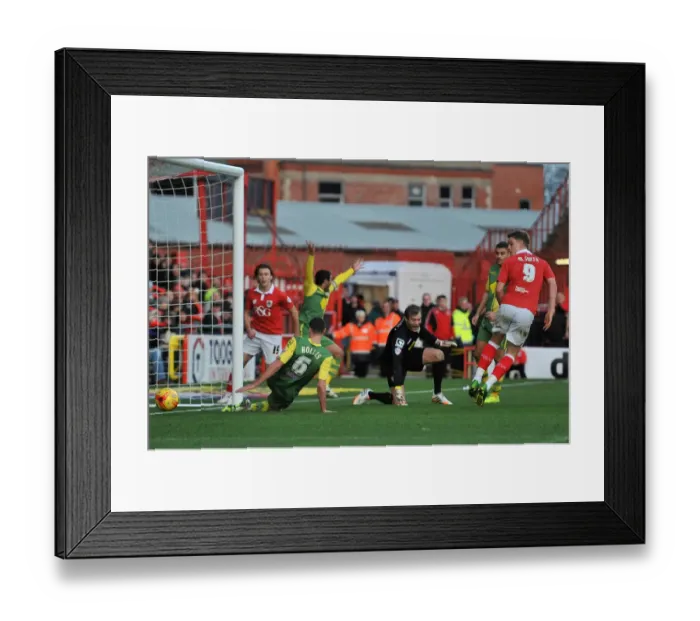 Framed Print : Matt Smith Scores the Second Goal: Bristol City Leads 2-0 Against Notts County (January 10, 2015) Framed Print : Matt Smith Scores the Second Goal: Bristol City Leads 2-0 Against Notts County (January 10, 2015)