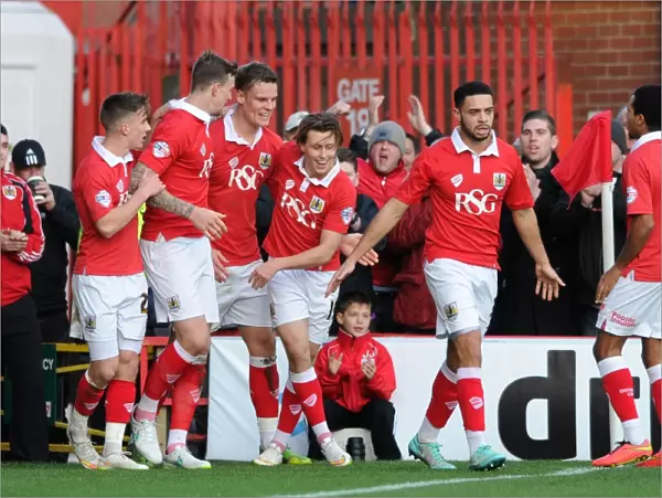 Bristol City Celebrates Win Against Notts County: Matt Smith's Goal