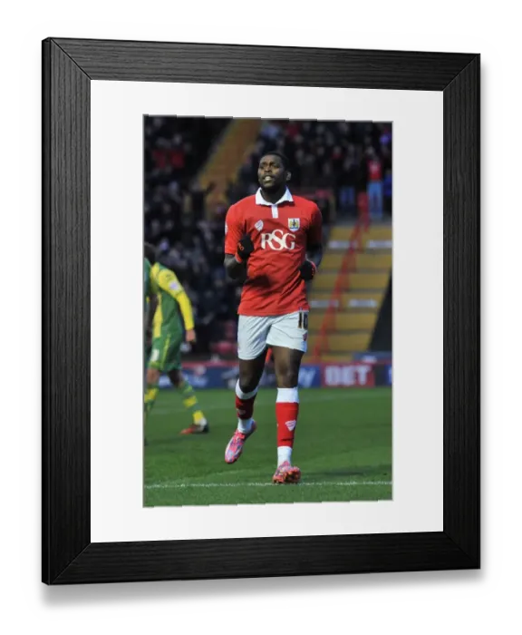 Framed Print : Jay Emmanuel-Thomas's Third: 3-0 Bristol City Thrashing Notts County (January 10, 2015)