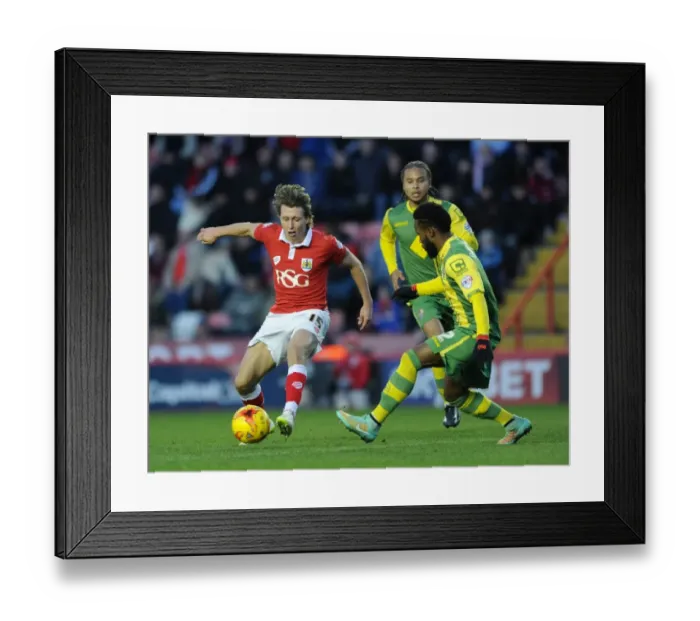 Framed Print : Bristol City's Luke Freeman Battles Under Pressure in Sky Bet League One Clash Against Notts County Framed Print : Bristol City's Luke Freeman Battles Under Pressure in Sky Bet League One Clash Against Notts County