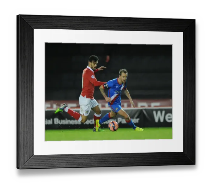 Framed Print : Marlon Pack of Bristol City Closes In on James Coppinger of Doncaster Rovers during FA Cup Third Round Replay