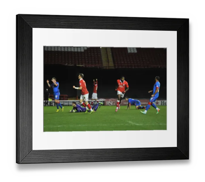 Framed Print : Bristol City's Jay Emmanuel-Thomas Euphoric After Scoring in FA Cup Third Round Replay Against Doncaster Rovers
