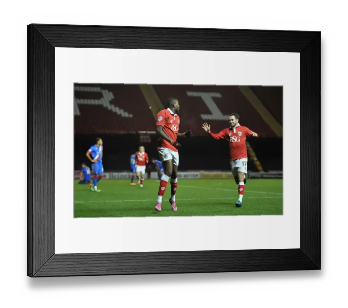 Framed Print : Thrilling FA Cup Goal: Jay Emmanuel-Thomas's Euphoric Celebration (Bristol City v Doncaster) Framed Print : Thrilling FA Cup Goal: Jay Emmanuel-Thomas's Euphoric Celebration (Bristol City v Doncaster)