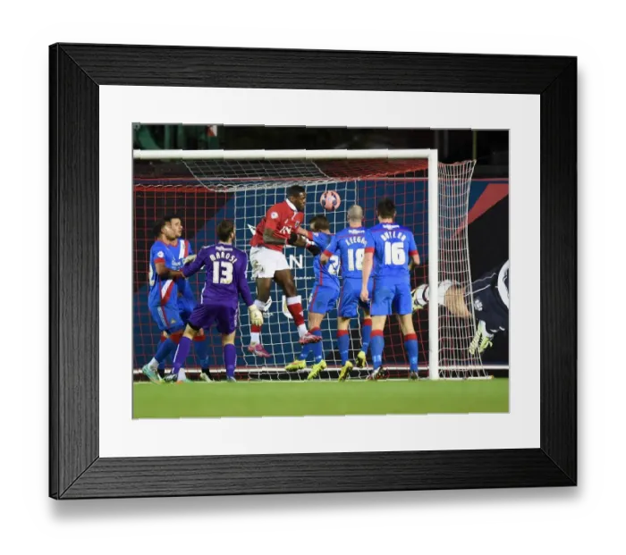 Framed Print : Bristol City's Jay Emmanuel-Thomas Scores the FA Cup Upset against Doncaster Rovers Framed Print : Bristol City's Jay Emmanuel-Thomas Scores the FA Cup Upset against Doncaster Rovers