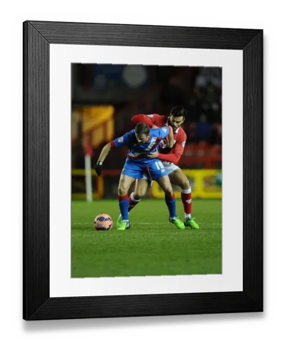 Framed Print : Maron Pack vs. Richard Wellens: Battle for the Ball in FA Cup Third Round Replay between Bristol City and Doncaster Rovers Framed Print : Maron Pack vs. Richard Wellens: Battle for the Ball in FA Cup Third Round Replay between Bristol City and Doncaster Rovers