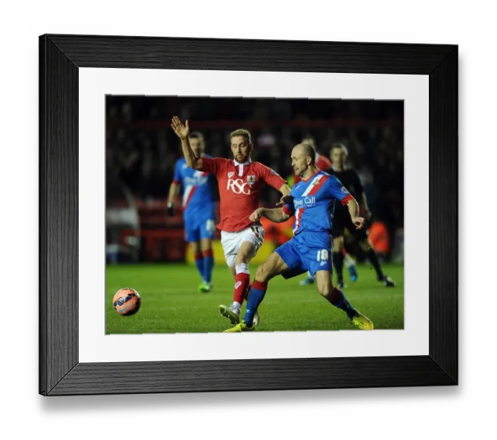 Framed Print : Battling for Supremacy: Wagstaff vs. Keegan in the FA Cup Third Round Replay - Bristol City vs. Doncaster Rovers