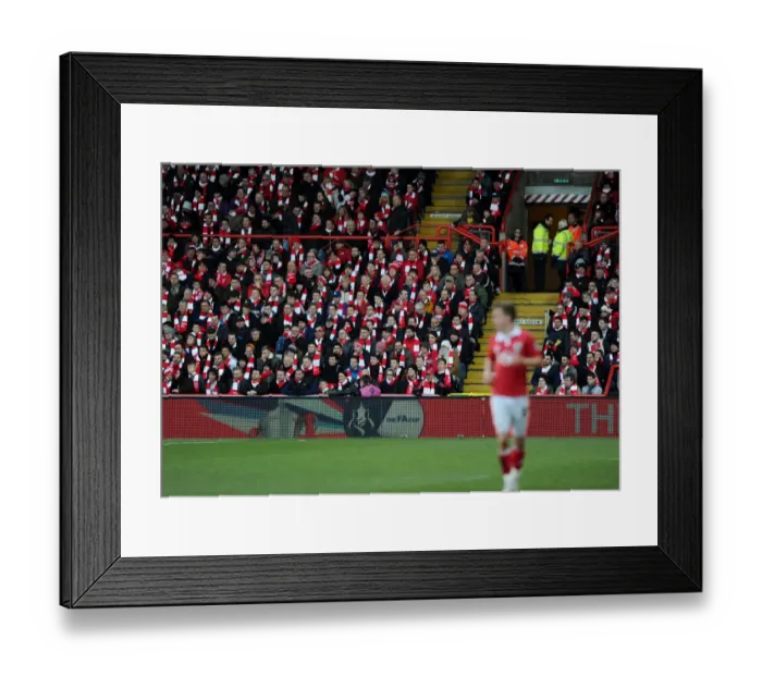 Framed Print : Sea of Red and White: Unified Bristol City Fans at Ashton Gate, FA Cup Fourth Round Framed Print : Sea of Red and White: Unified Bristol City Fans at Ashton Gate, FA Cup Fourth Round