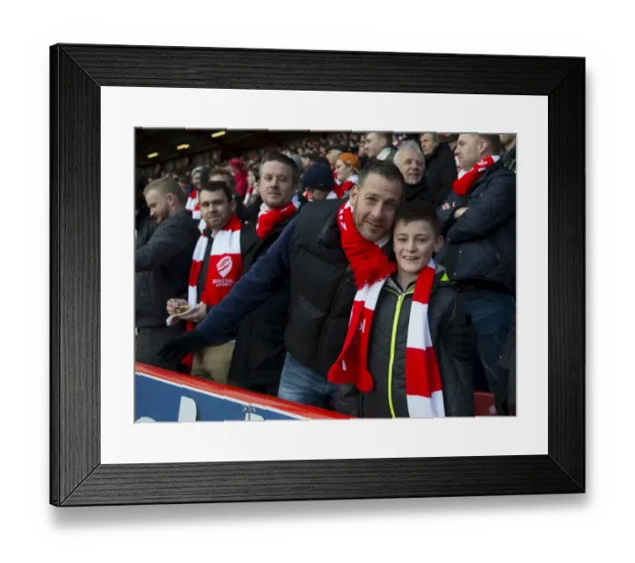 Framed Print : Sea of Scarves: Unified Bristol City Fans at Ashton Gate during FA Cup Fourth Round Match against West Ham United (January 2015) Framed Print : Sea of Scarves: Unified Bristol City Fans at Ashton Gate during FA Cup Fourth Round Match against West Ham United (January 2015)