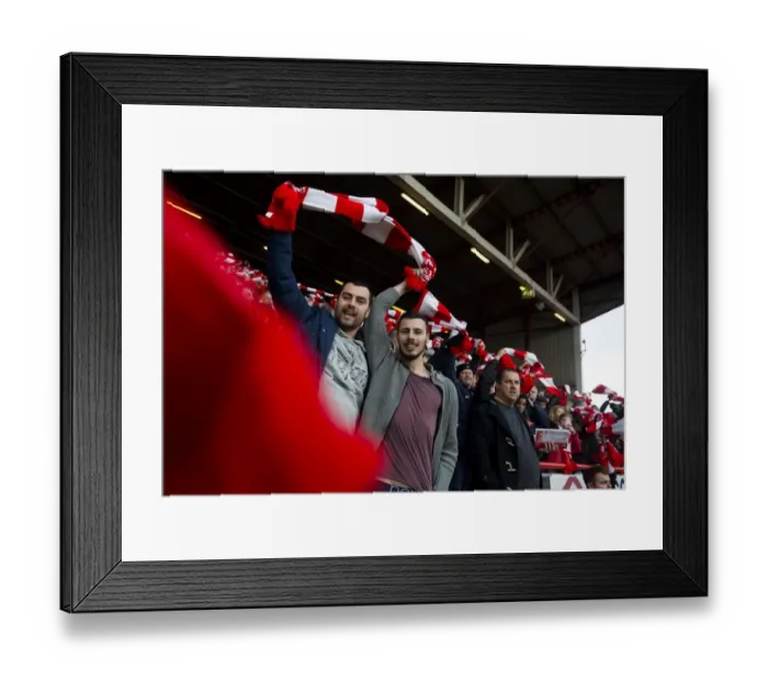 Framed Print : Sea of Scarves: United Bristol City Fans at Ashton Gate, FA Cup Fourth Round Framed Print : Sea of Scarves: United Bristol City Fans at Ashton Gate, FA Cup Fourth Round