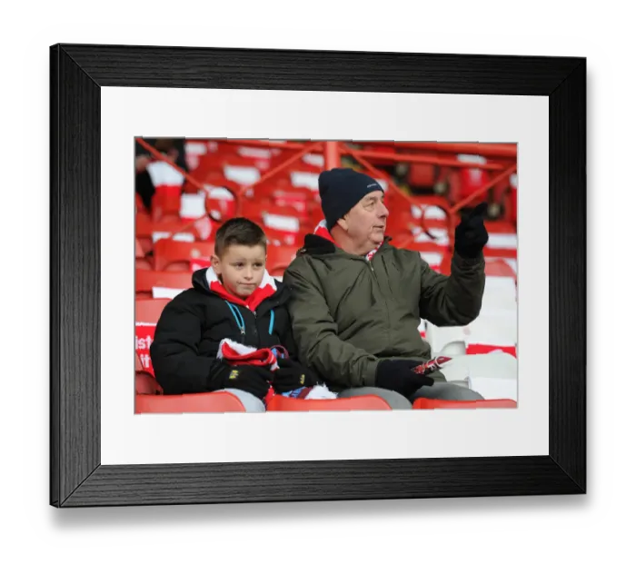 Framed Print : Passionate Bristol City Fans at Ashton Gate during FA Cup Fourth Round Match