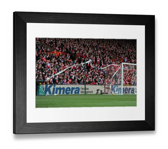 Framed Print : Passionate Fans of Bristol City FC Cheering at Ashton Gate During FA Cup Match Against West Ham United, January 2015