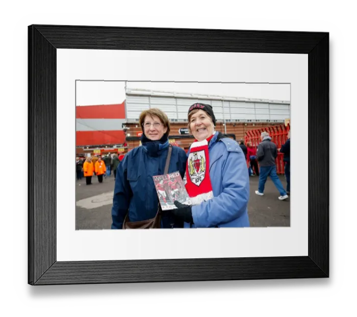 Framed Print : United in Support: Bristol City Fans Gather Before FA Cup Showdown Against West Ham United, 2015