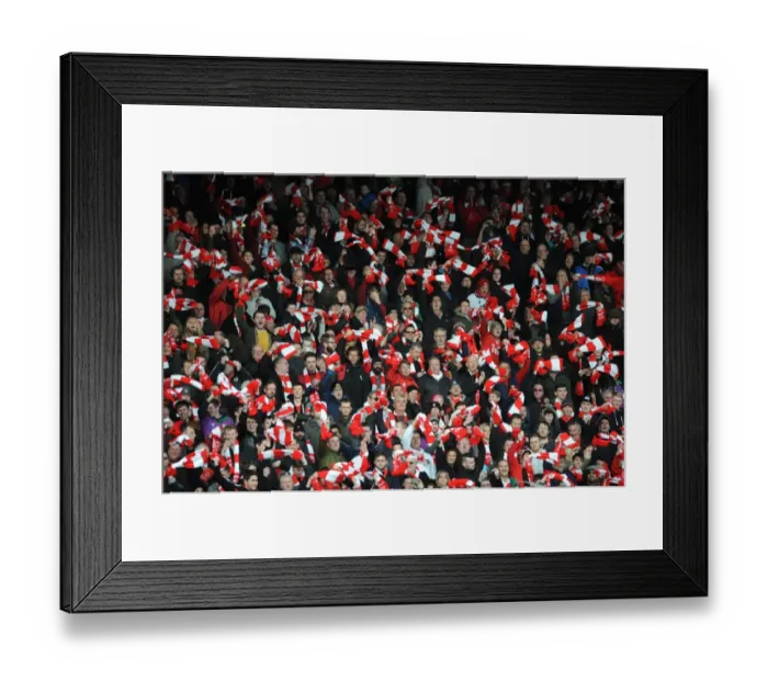 Framed Print : Passionate Bristol City Fans at Ashton Gate during FA Cup Fourth Round Match
