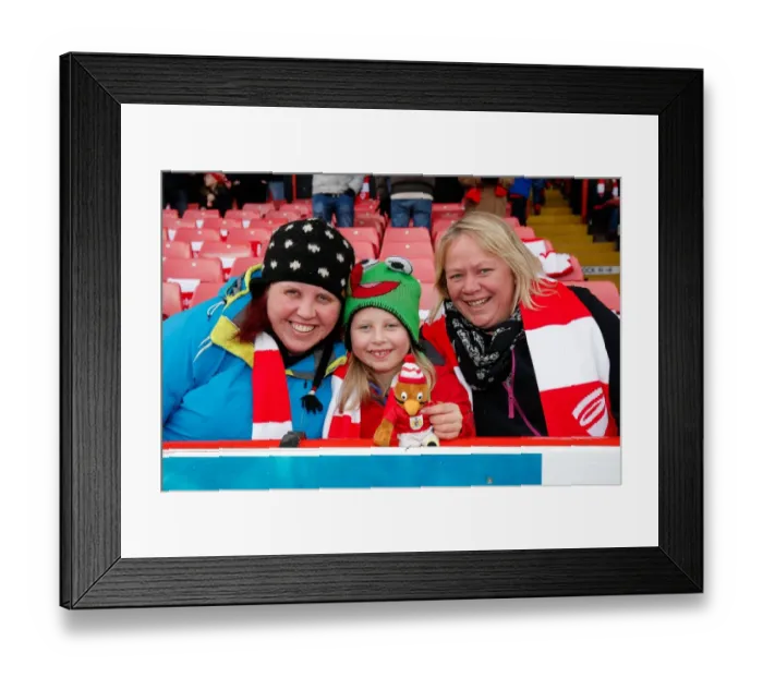 Framed Print : Bristol City Fans Unite Before FA Cup Clash Against West Ham United, 2015