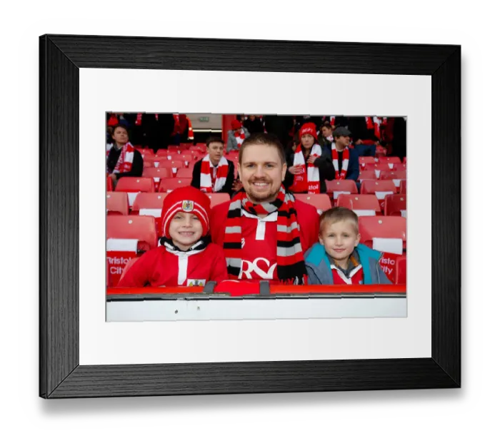 Framed Print : United in Support: A Sea of Bristol City Fans Before FA Cup Clash Against West Ham United, 2015