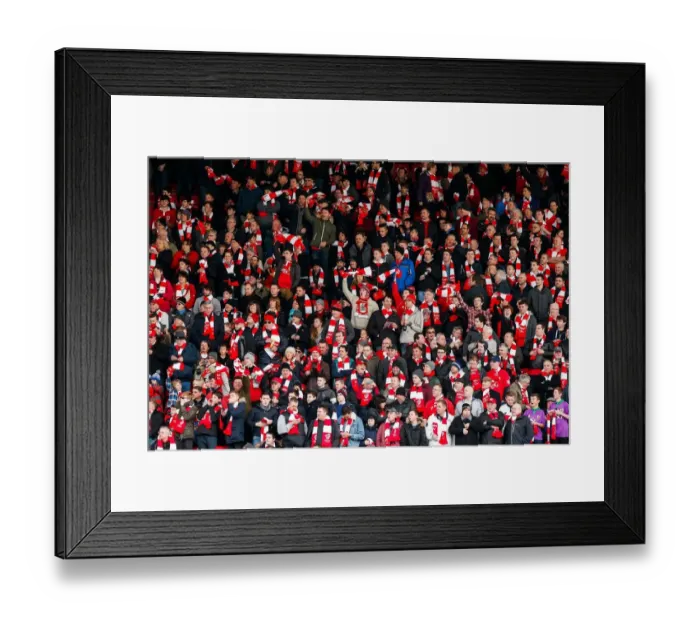Framed Print : Sea of Scarves: Uniting Bristol City Fans at Ashton Gate Stadium Before FA Cup Showdown vs. West Ham United Framed Print : Sea of Scarves: Uniting Bristol City Fans at Ashton Gate Stadium Before FA Cup Showdown vs. West Ham United