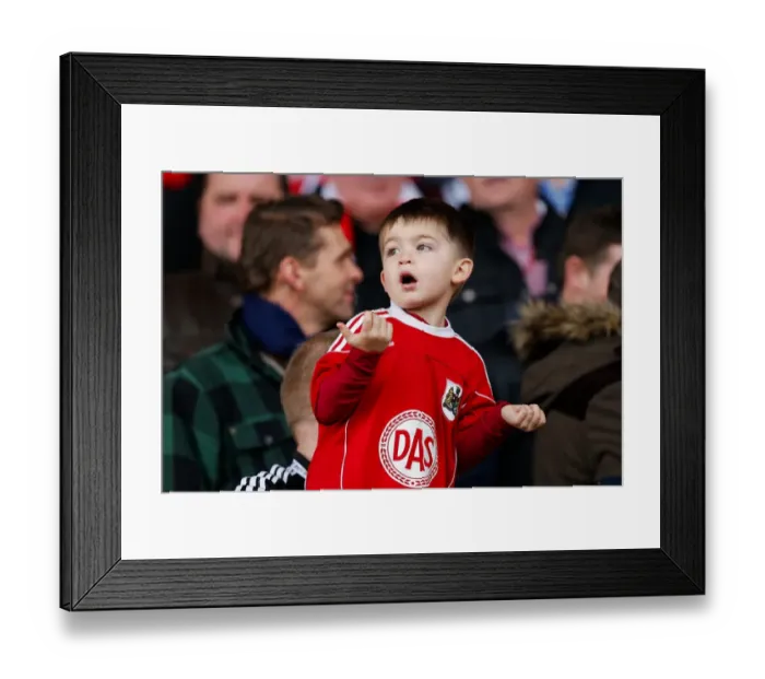 Framed Print : Young Fan's Anticipation: Bristol City vs West Ham United, FA Cup Fourth Round Framed Print : Young Fan's Anticipation: Bristol City vs West Ham United, FA Cup Fourth Round