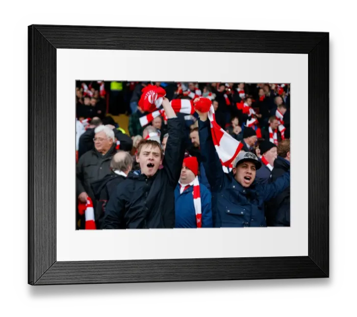 Framed Print : Sea of Scarves: Unity Amongst Bristol City Fans Before FA Cup Clash with West Ham United Framed Print : Sea of Scarves: Unity Amongst Bristol City Fans Before FA Cup Clash with West Ham United