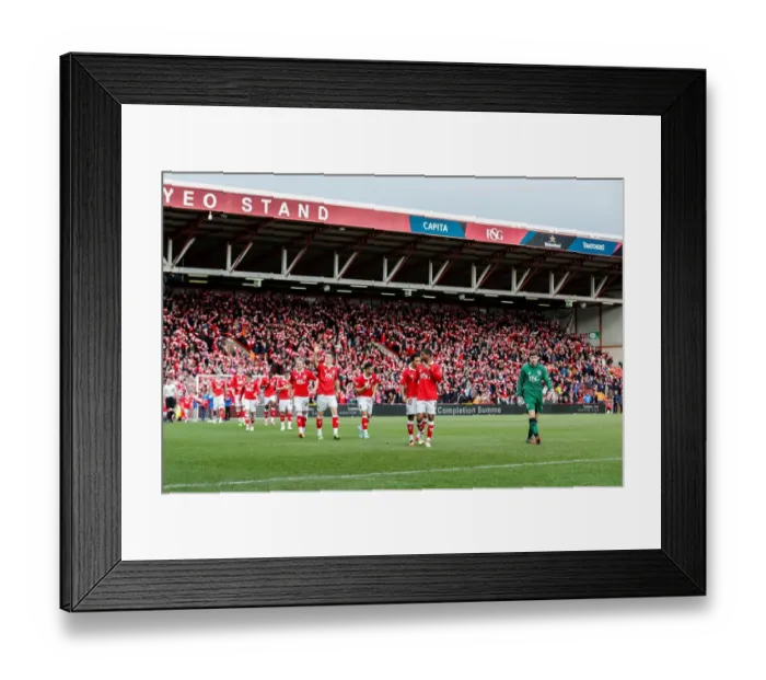 Framed Print : Bristol City's Frank Fielding Leads Team Out Against West Ham United at Ashton Gate Stadium, FA Cup Fourth Round (No Credits) Framed Print : Bristol City's Frank Fielding Leads Team Out Against West Ham United at Ashton Gate Stadium, FA Cup Fourth Round (No Credits)