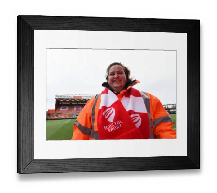 Framed Print : Sea of Scarves: United Support at Bristol City's FA Cup Battle Against West Ham United Framed Print : Sea of Scarves: United Support at Bristol City's FA Cup Battle Against West Ham United