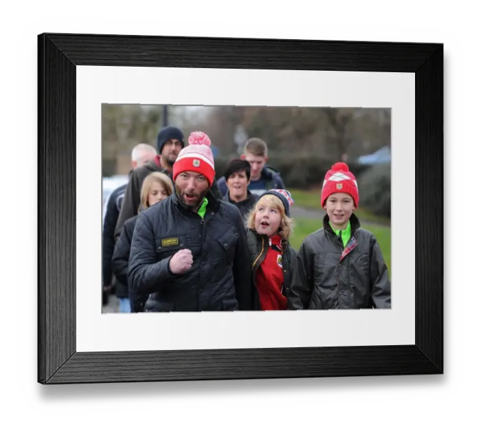 Framed Print : Bristol City FC: Throngs of Supporters Heading to Ashton Gate for FA Cup Clash vs. West Ham United (25.01.15) Framed Print : Bristol City FC: Throngs of Supporters Heading to Ashton Gate for FA Cup Clash vs. West Ham United (25.01.15)