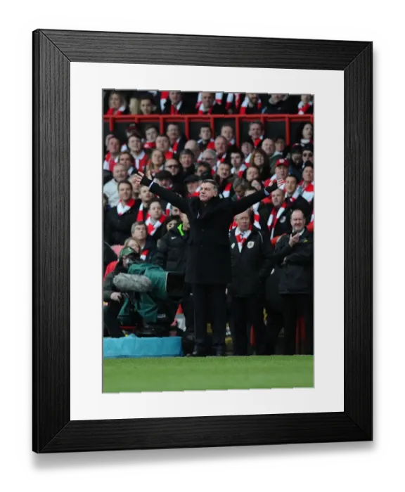 Framed Print : Sam Allardyce Leads West Ham United Against Bristol City in FA Cup Fourth Round, 25 / 01 / 2015