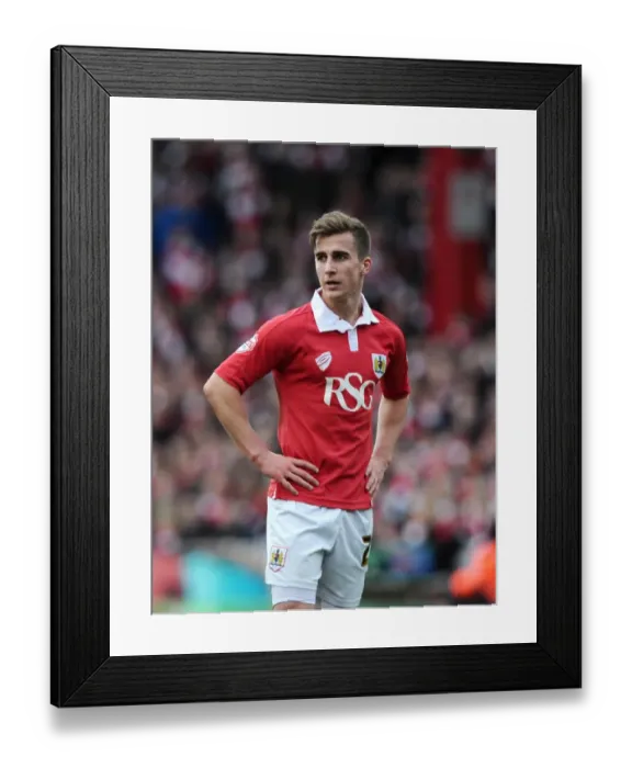 Framed Print : Bristol City's Joe Bryan Shines in Thrilling FA Cup Performance Against West Ham United at Ashton Gate