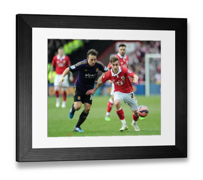 Framed Print : Battling for FA Cup Supremacy: Bryan vs Noble