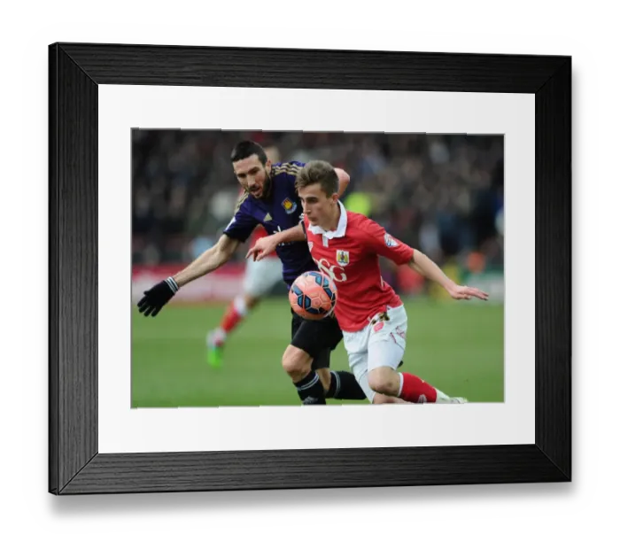 Framed Print : Battling for Supremacy: Bryan vs. Amalfitano in the FA Cup Showdown at Ashton Gate