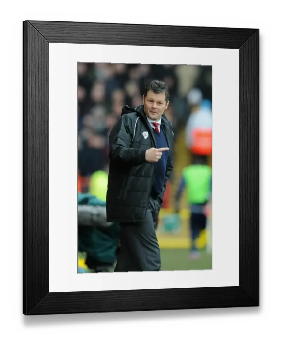 Framed Print : Steve Cotterill Leads Bristol City in FA Cup Battle against West Ham United, January 2015