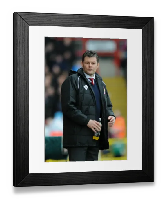 Framed Print : Steve Cotterill and Bristol City Take on West Ham United in FA Cup Fourth Round