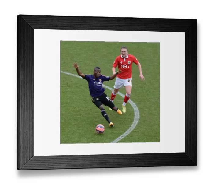 Framed Print : Bristol City's Luke Ayling Fouls Enner Valencia During FA Cup Match Against West Ham United Framed Print : Bristol City's Luke Ayling Fouls Enner Valencia During FA Cup Match Against West Ham United