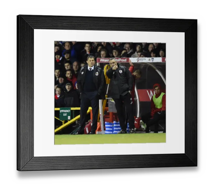 Framed Print : Bristol City Manager Steve Cotterill Consults John Pemberton during Bristol City vs Gillingham, 2015 Framed Print : Bristol City Manager Steve Cotterill Consults John Pemberton during Bristol City vs Gillingham, 2015