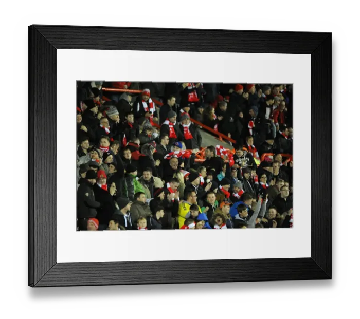 Framed Print : Bristol City Fans in Full Force at Ashton Gate: Johnstone's Paint Trophy Match Against Gillingham (January 2015)