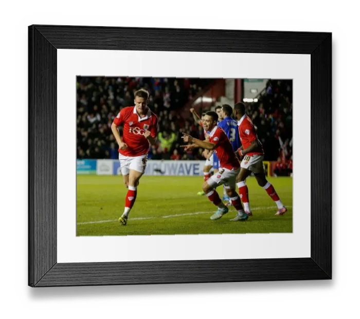 Framed Print : Matt Smith Scores the Opener: 1-0 for Bristol City in Johnstones Paint Trophy Final Leg (2015) Framed Print : Matt Smith Scores the Opener: 1-0 for Bristol City in Johnstones Paint Trophy Final Leg (2015)