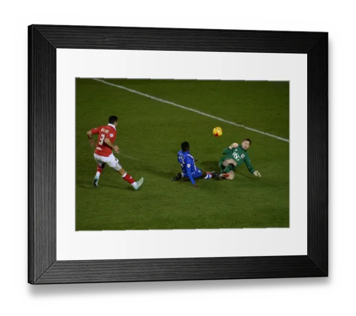 Framed Print : McGlashan Stuns Fielding: 1-1 Parity at Ashton Gate (Bristol City vs Gillingham, Johnstone's Paint Trophy Southern Area Final) Framed Print : McGlashan Stuns Fielding: 1-1 Parity at Ashton Gate (Bristol City vs Gillingham, Johnstone's Paint Trophy Southern Area Final)