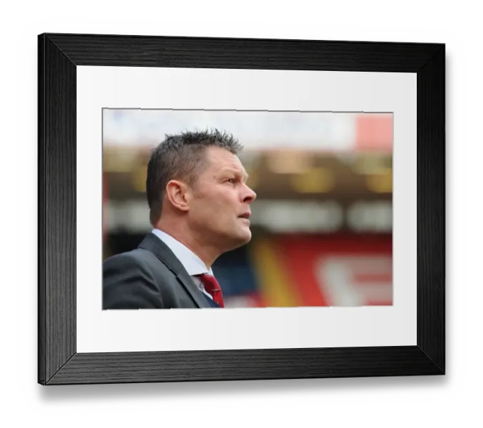 Framed Print : Steve Cotterill Leads Bristol City in Sky Bet League One Match Against Fleetwood Town, 2015