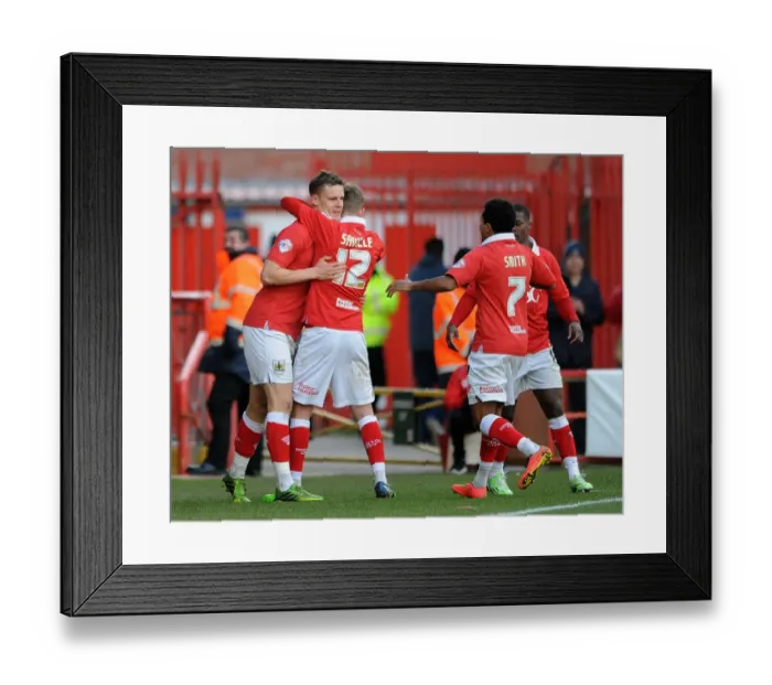 Framed Print : Bristol City Celebrates Matt Smith's Goal Against Fleetwood Town, Sky Bet League One, Ashton Gate Framed Print : Bristol City Celebrates Matt Smith's Goal Against Fleetwood Town, Sky Bet League One, Ashton Gate