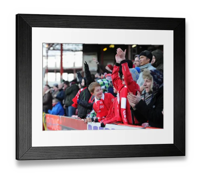 Framed Print : Bristol City Fans Go Wild as Matt Smith Scores Against Fleetwood Town, Sky Bet League One, Ashton Gate - 01 / 02 / 2015