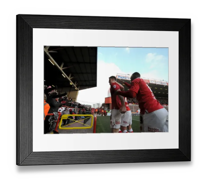 Framed Print : Thrilling Goal: Matt Smith's E electric Celebration at Ashton Gate after Scoring for Bristol City vs. Fleetwood Town Framed Print : Thrilling Goal: Matt Smith's E electric Celebration at Ashton Gate after Scoring for Bristol City vs. Fleetwood Town